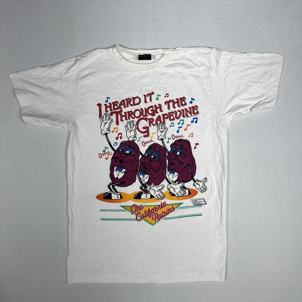 Vintage Changes Shirt Mens L White California Raisins Graphic Tee 80s Music